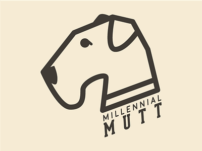 Millennial Mutt Logo apparel brand dog doggo logo pet