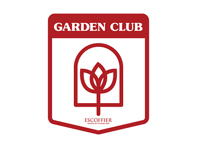 Garden Club branding club escoffier logo mark school