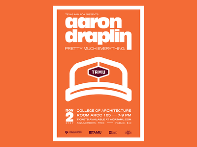 Aaron Draplin — AIGA TAMU Poster aaron draplin aiga custom type ddc draplin illustration poster thick lines