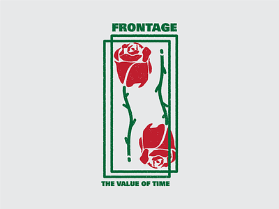 Frontage — Value Of Time band flower illustration merch rose shirt