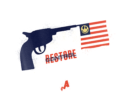 Restore Control america flag florida gun gun control illustration political politics texture united states usa