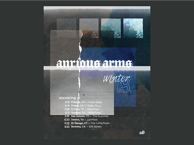 Anxious Arms Winter ‘18 Tour Poster