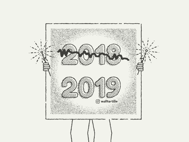 Best Wishes 2019! 🙏🏾✨ 2019 adobeillustator bestwishes dancing gif illustration