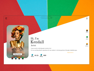 Daily UI Challenge - Day 006 -User Profile adobexd app artistic behance branding challenge colorful cooldesigns creative dailyui design dribbble graphic design illustration newdesign ui userprofile ux vector website