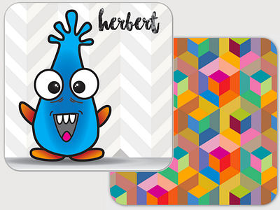 Friendly Monster Memory Cards: Herbert