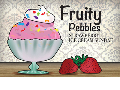 Custom Illustrations: Fruity Pebbles Sundae