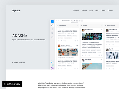 Significa -- AKASHA Case Study app case study desktop ethereum significa ui ux webdesign