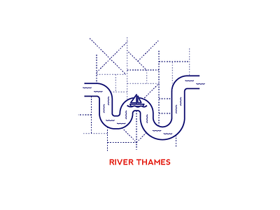 River Thames ai city illustration illustrator london river stroke thames vector