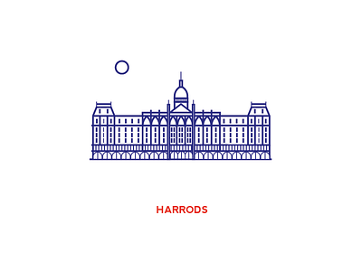 Harrods ai city harrods illustration illustrator london stroke vector