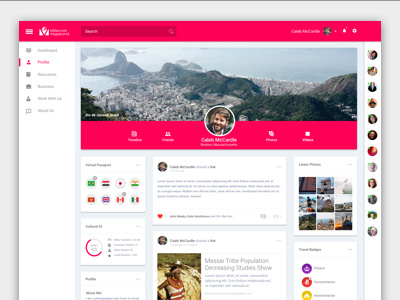 Social Travel Application | Prototype Design culture social media travel ui