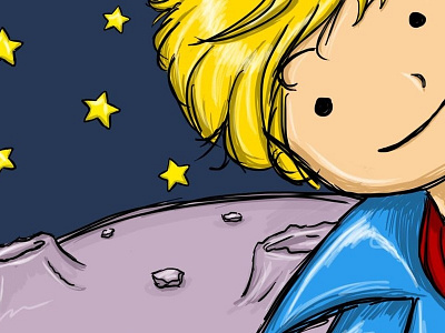 The Little Prince blonde blue little planet prince stars