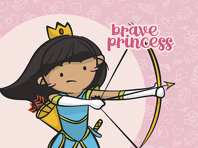 Brave Princess arrow bow brave crown princess warrior