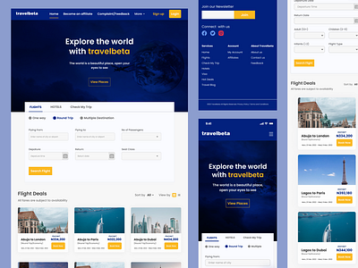 Travelbeta Homepage Redesign 3d animation branding design graphic design illustration logo motion graphics typography ui uiux ux vector