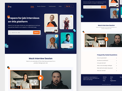 Prep - prepare for interviews animation design typography ui uiux ux