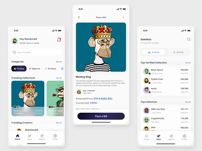 NFT App ui