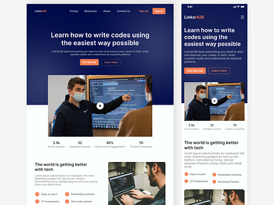 Landing Page - Learn Programming animation design typography ui uiux ux