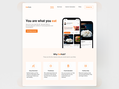 EatHub - Food landing page