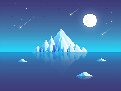 Iceberg iceberg night