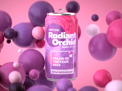 Pantone Color of the Year 2014 2014 3d c4d camilociprian cgi colors daily render design design art designer logo octane pantone render soda can