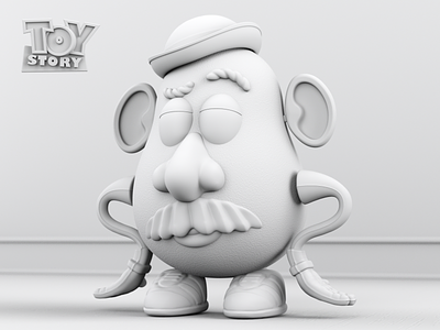 Clay Render - Mr. Potato Head 3d 3d character c4d camilociprian cgi clay render design illustration mr potato head render toy story