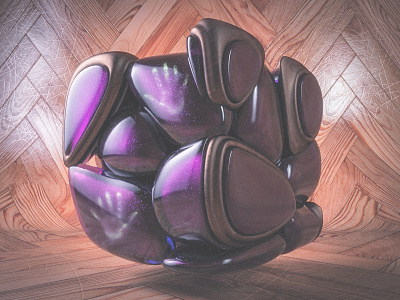 Caught 3d abstract c4d cgi ciprian daily render gemoetry human vray wood