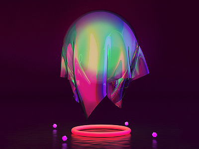 Iridescent unreality 3d abstract c4d cgi daily render geometry iridescent lights vray