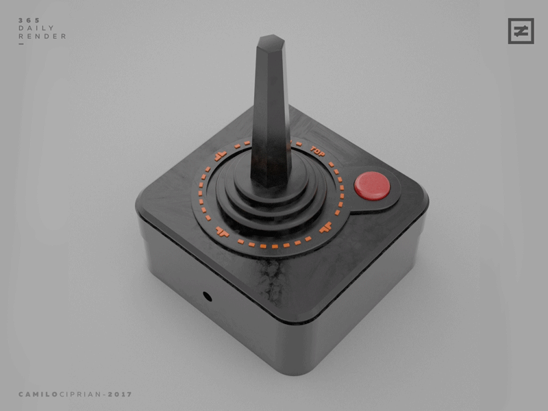 Joystick Atari 2600 3d 70s arcade atari c4d controller games joystick motion retro vray