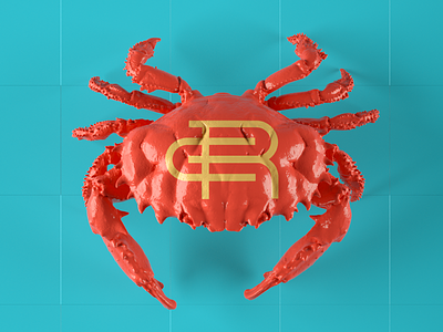 More Crab 🦀 3d c4d camilociprian colors crab design logo octane orange render
