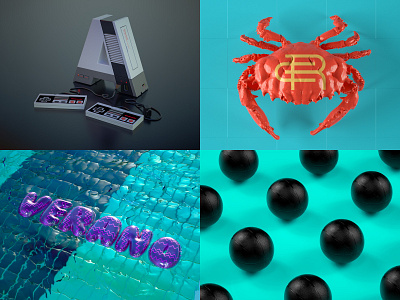 My #Top4Shots 2018 3d arcade c4d camilociprian cgi crabs daily render design letter a motion wallpapers