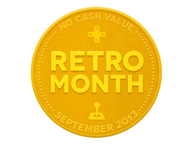 Retro Month arcade control pad gaming gold joystick logo retro texture the hidden chest token