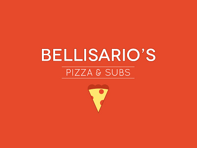 Bellisario's Logo Concept 1 logo pizza red type warm