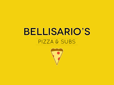 Bellisario's Logo Concept 1.2 flat gold logo pizza type