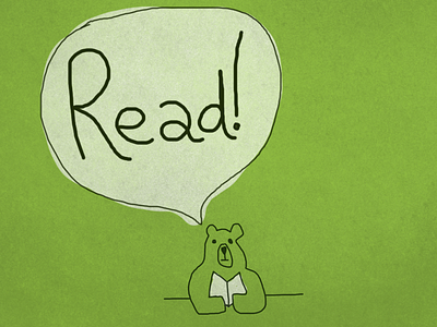 Read bear books drawing green read texture