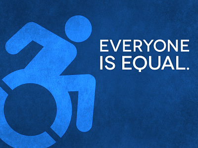 Everyone is Equal. accessibility blue equality handicap symbol symbol of accessibility texture