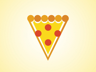 Pizza Logo circles flat logo pizza triangle warm