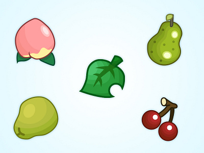 Animal Crossing icons animal crossing fruit furniture gaming icon leaf