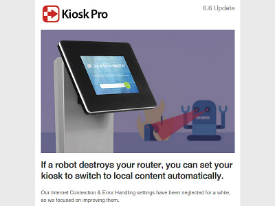 App Update Newsletter app email kiosk newsletter
