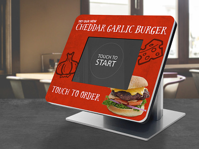 Cheddar Garlic Burger burger ipad kiosk mto touchscreen