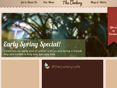 The Owlery Website cafe coffee owl owlery texture website
