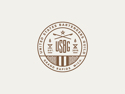USBG - Grand Rapids Chapter - Logo bartenders guild brand design branding emblem grand rapids identity logo logo design usbg