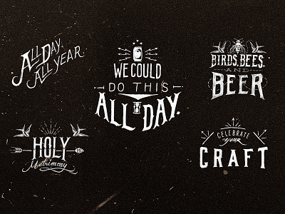 Founders Brewing Co. - Custom Type Lockups Collection ad campaign advertising art direction beer brewing design founders full circle hand drawn hand painted type typography