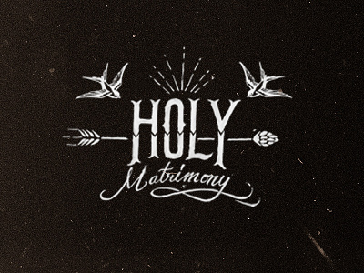 "Holy Matrimony" - Headline V. ad campaign advertising art direction beer brewing design founders full circle hand drawn hand painted type typography