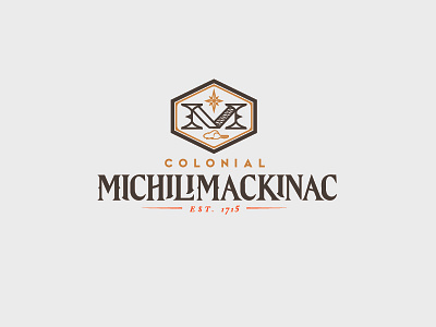Colonial Michilimackinac - Final Logo beaver branding colonial crest drawing emblem fort logo mackinac historic state parks michigan sketches