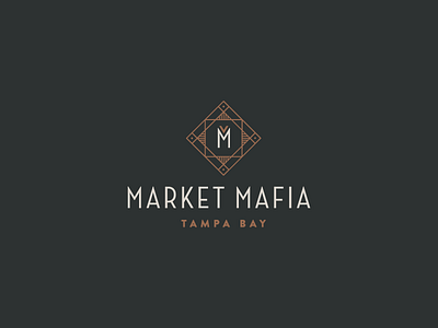 Market Mafia Brand Logo art deco brand branding clean icon logo minimal simple