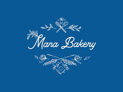 Mana Bakery Brand bakery logo branding branding design clean design floral identity design illustration