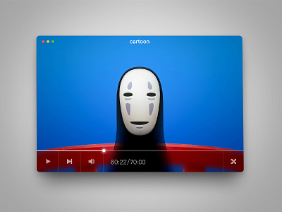 The video player animation anime app apple cartoon clean face movie play player tv video