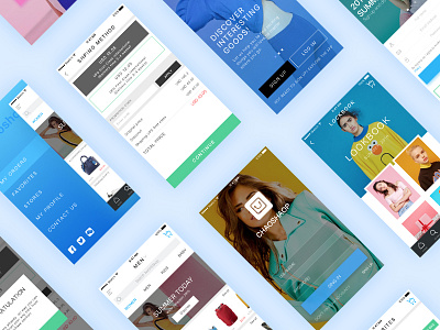 shopping app-all app behance blue goods icon interaction mobile shop sign ui ux