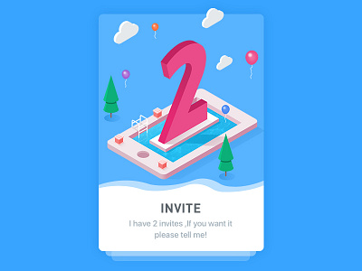 2 invites dribbble invitation invite invites two