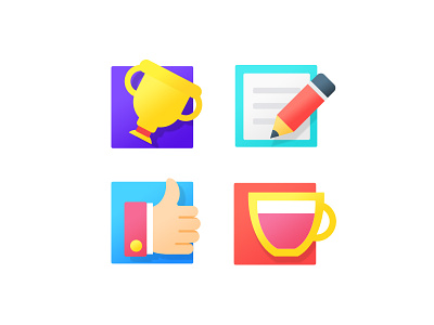 icon blue cup good icon page purple red trophy white yellow