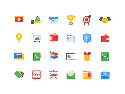 business icons blue business clean google icon icons illustration illustrator lighting red system yellow